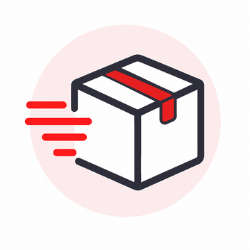 Fast-moving package icon