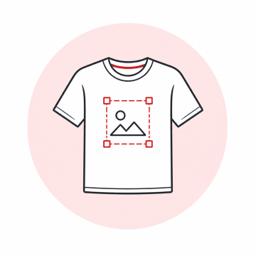 Artwork placement controls on a T-shirt